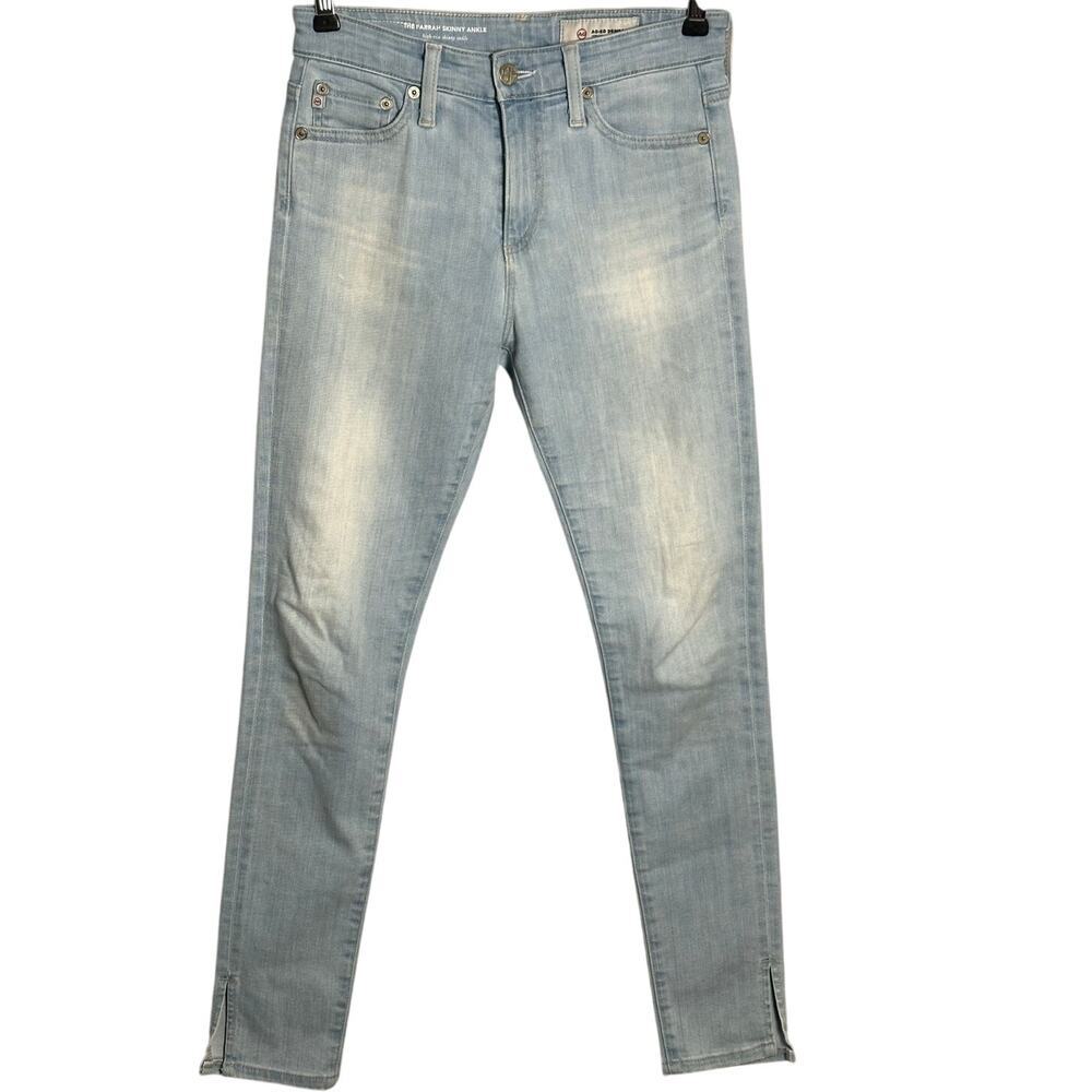 AG Adriano Goldschmied Sz 25R The Farrah Skinny Ankle High Rise Jeans Light wash